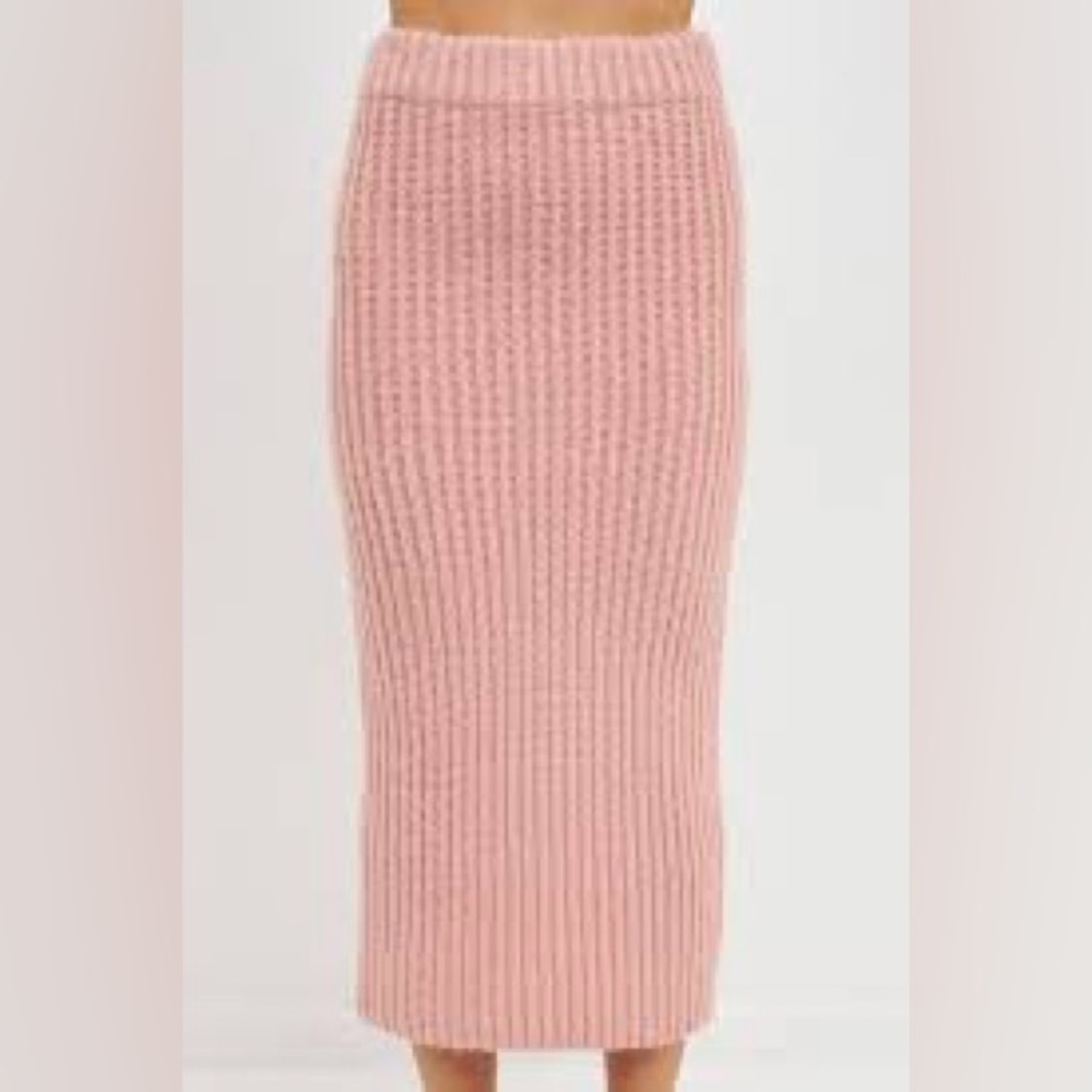 Endless rose high waisted knit midi skirt